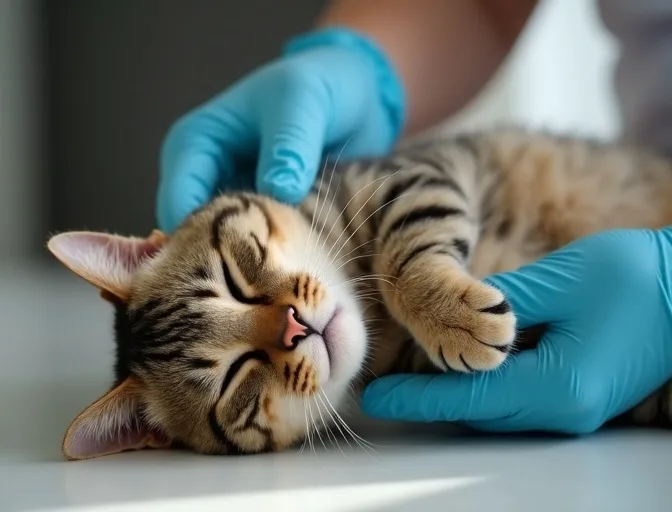 Specialist carefully handling a deceased cat with dignity in Ringwood
